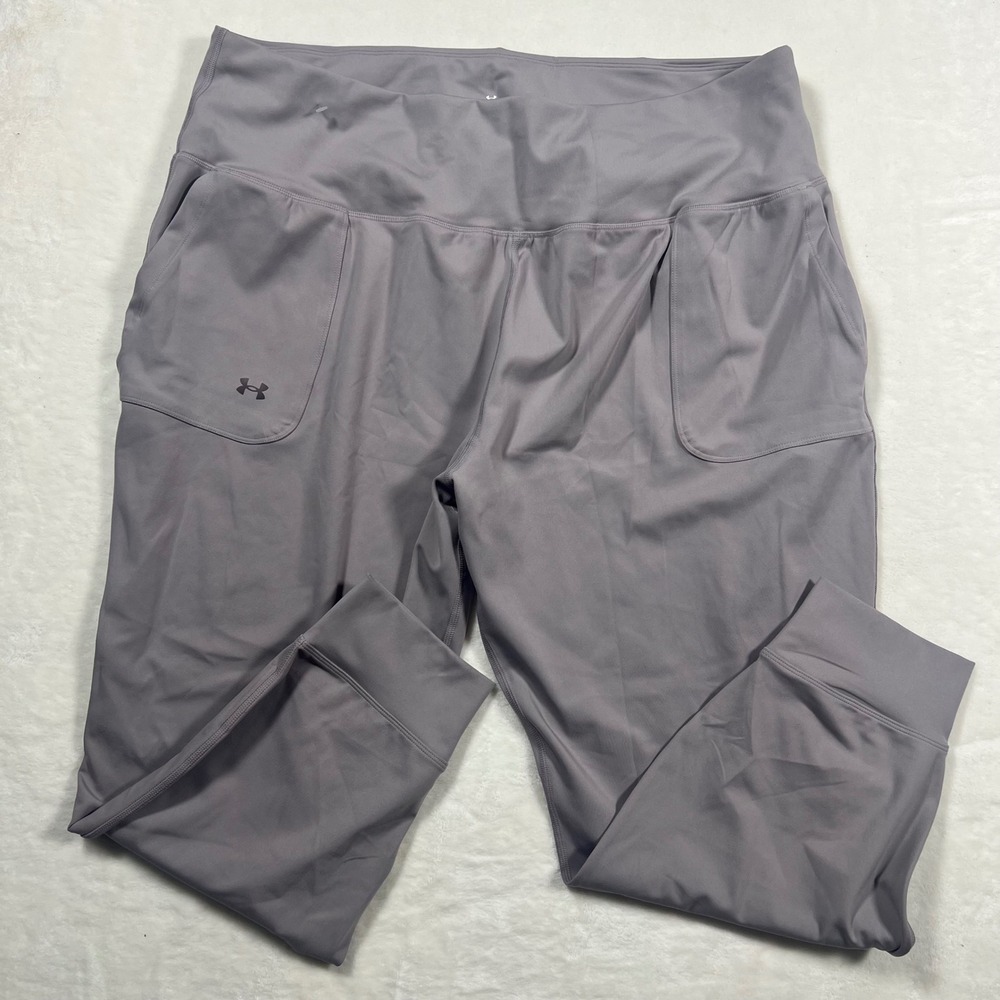 Under Armour Motion Joggers 3X Tetra Gray High Waist Athletic Pants 1376353